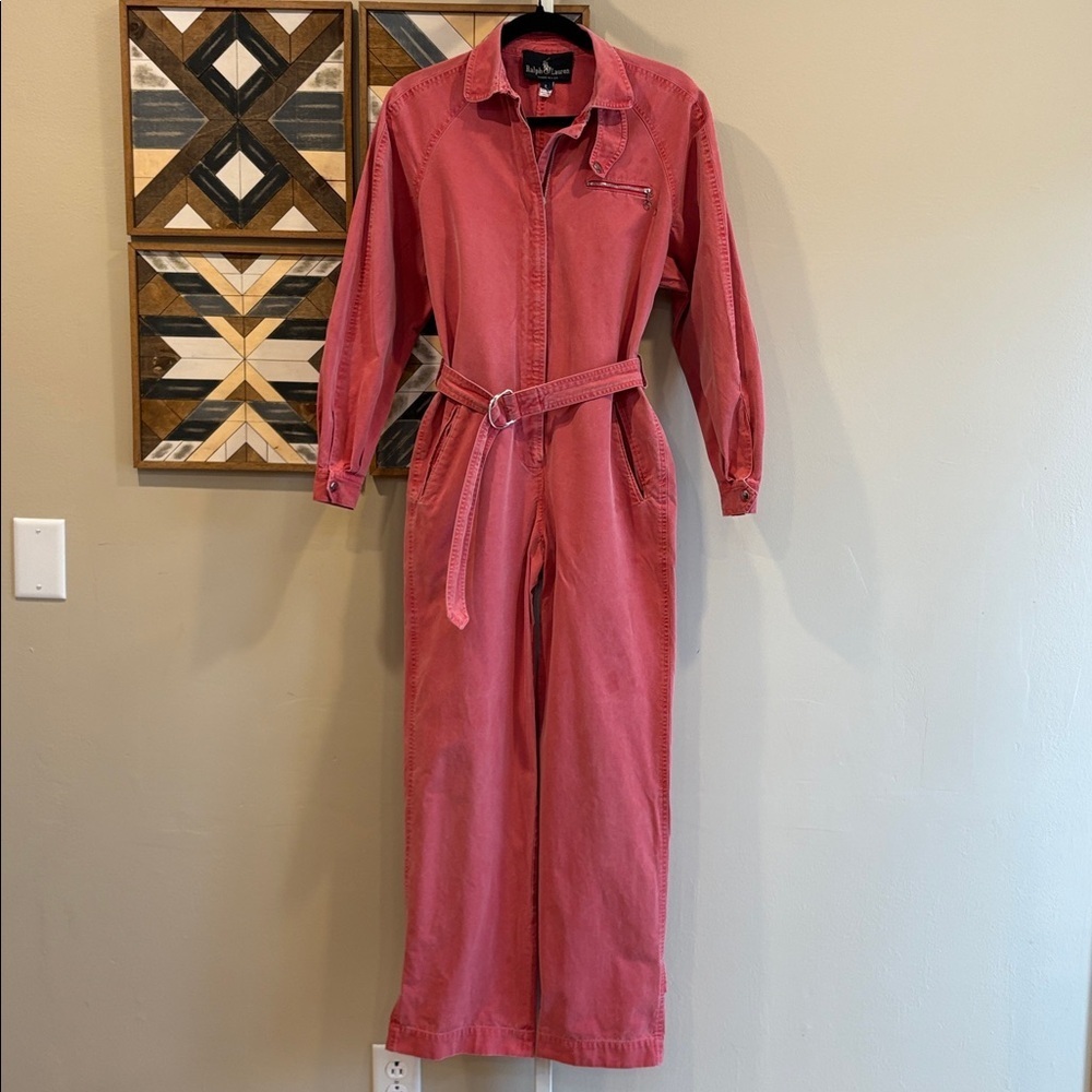 Ralph Lauren Vintage 80s Women’s Workwear Coverall Jumpsuit with Belt size 6
